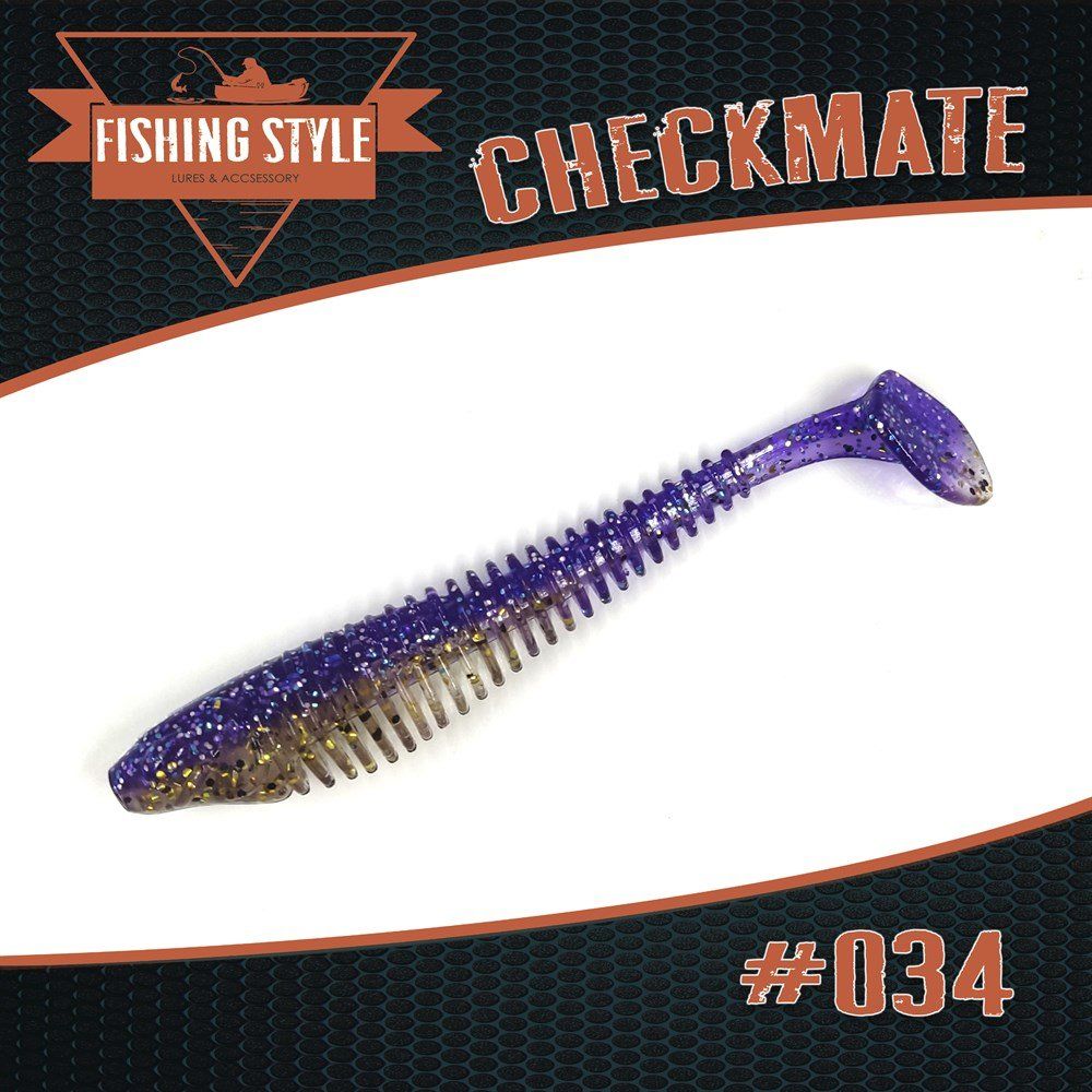 Силиконовая приманка CHECKMATE 4, 5"(113 мм) уп.4 шт.#034 Violet Crystal