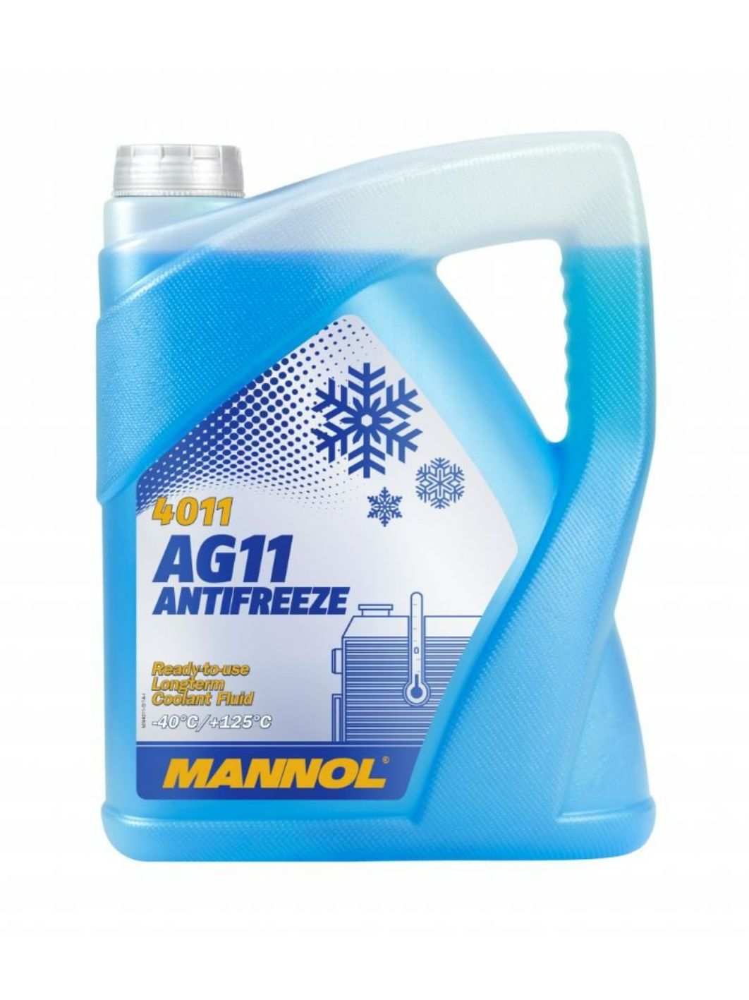 Антифриз MANNOL Antifreeze AG11 (-40 °C) Longterm 4011 5л синий готовый