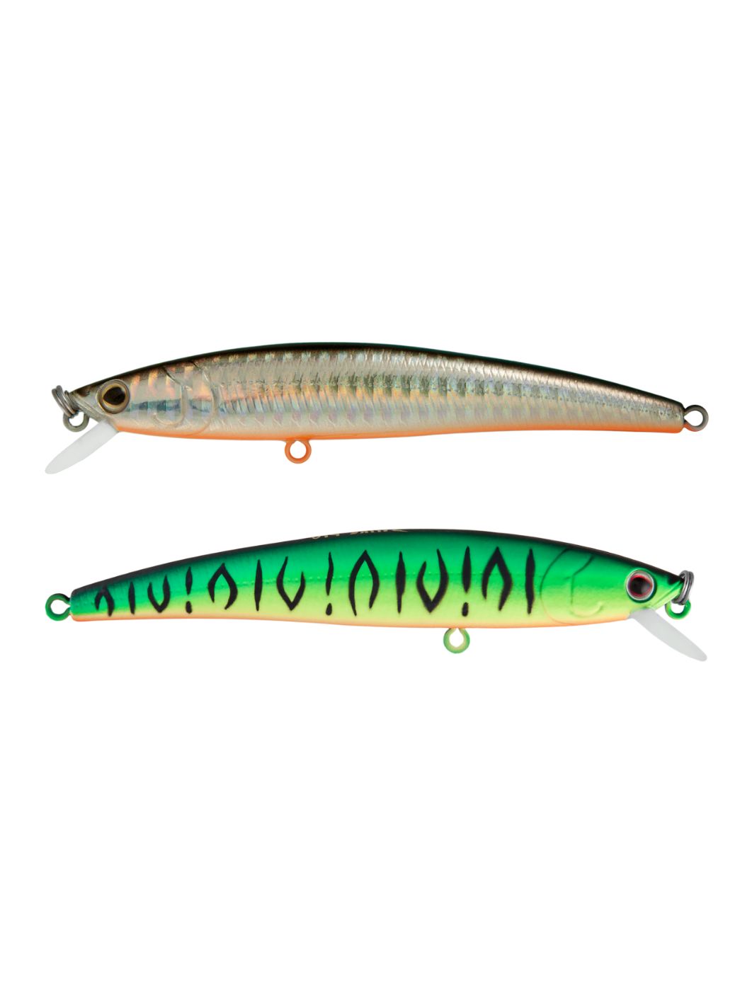 Воблер Минноу Strike Pro Arc Minnow 105SP,  105 мм,  11, 5 гр,  Загл. 0, 6м.-1, 2м.,  Нейтральный,  цвет: GC01S/A70-713S Double Black Silver OB/Mat Tiger,  (JL-092-SP#GC01S/A70-713S)