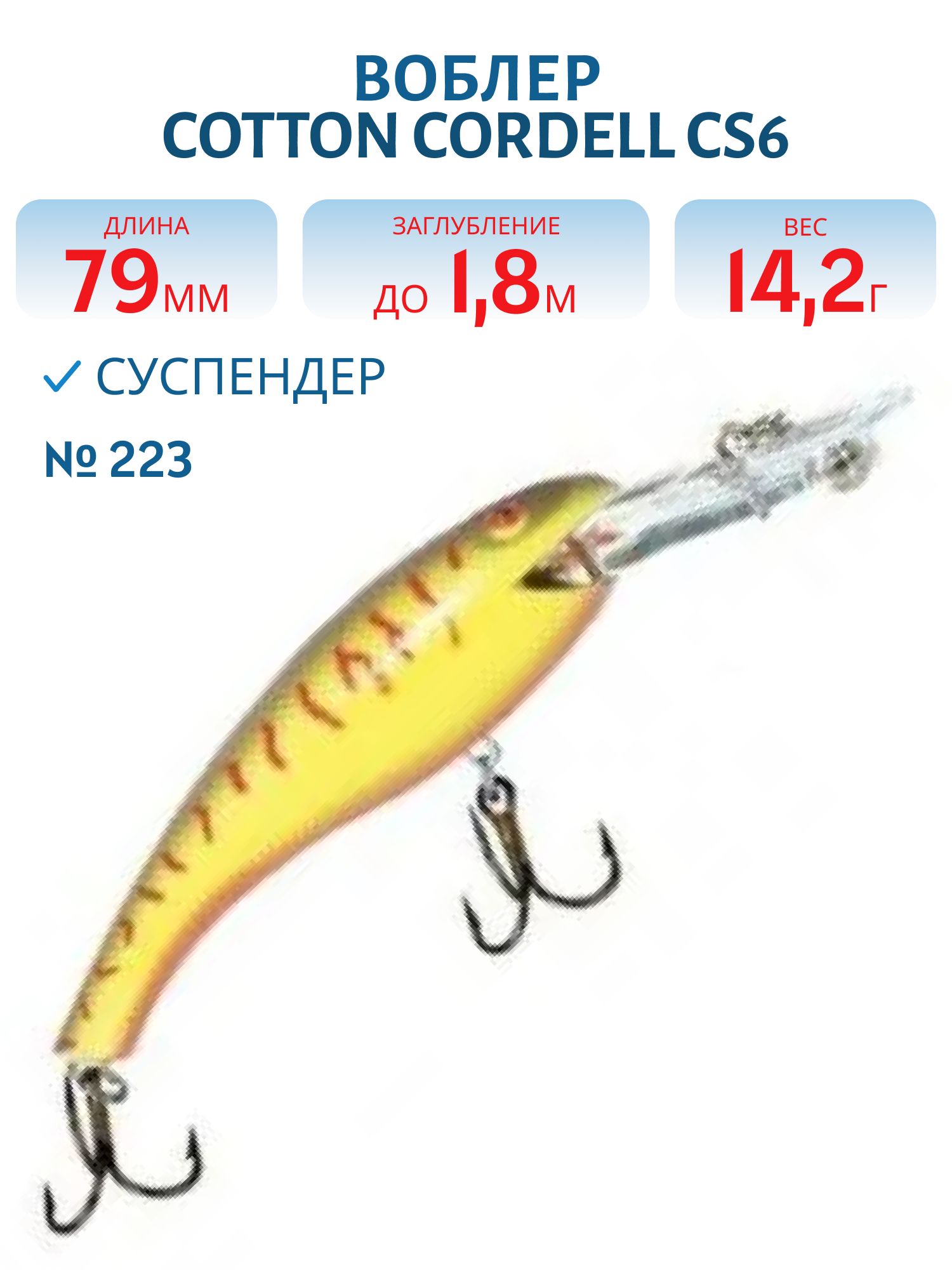 Воблер COTTON CORDELL CS6 223