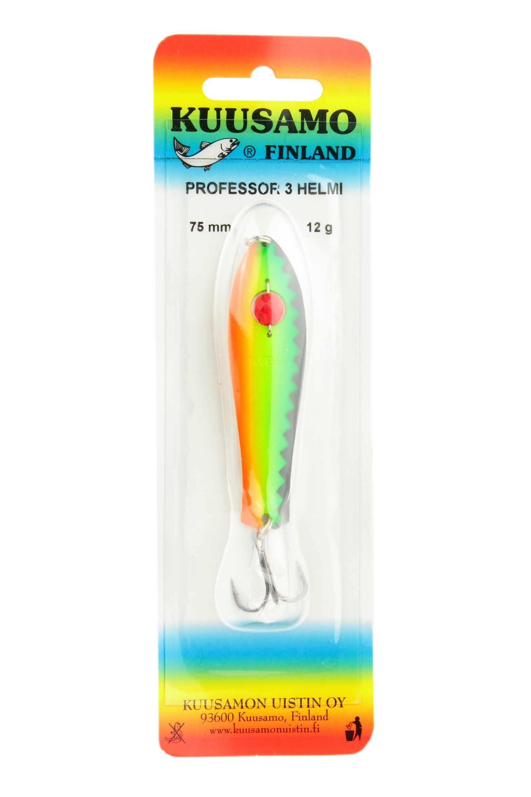 Блесна "Professor 3. 75/12 (бусинка) BL/GR/FYe/FR-S