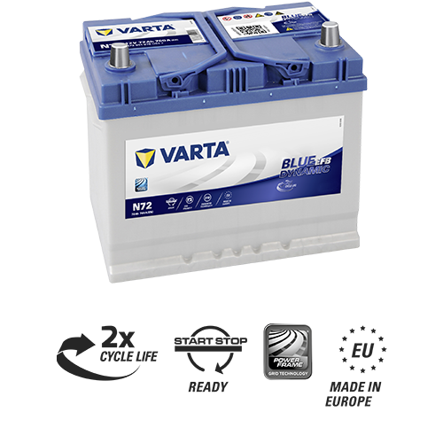 72 евро/572501* VARTA BLUE DYNAMIC EFB Аккумулятор зал/зар