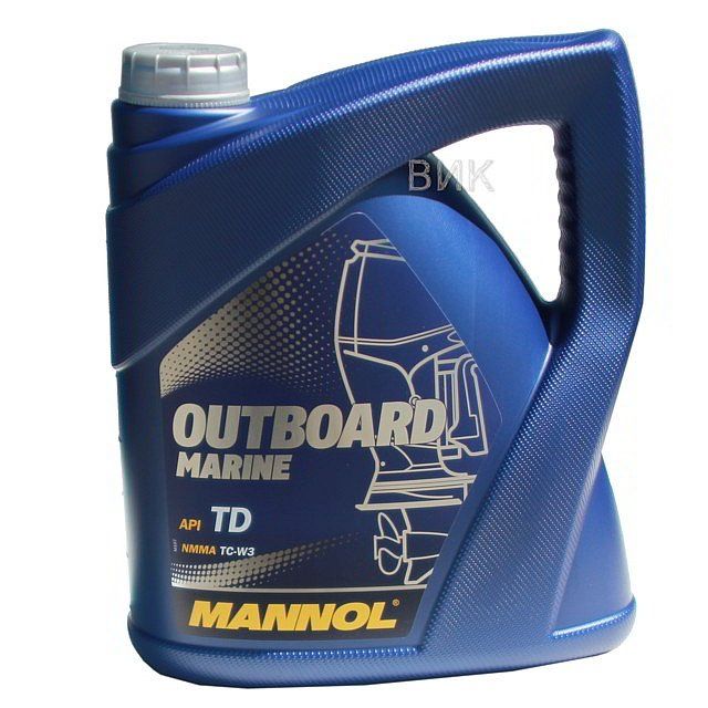 MANNOL Outboard Marine 2T  2-х тактное полусинтетическое масло для лодочных моторов 4L 1428/7207