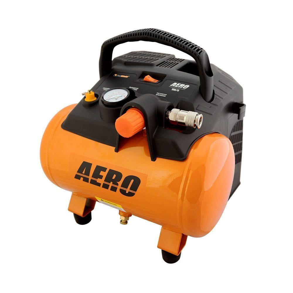 Компрессор безмасляный FoxWeld AERO 130/6F (800Вт,  130л/мин,  ресивер 6л,  8бар,  16, 5кг) (9756)