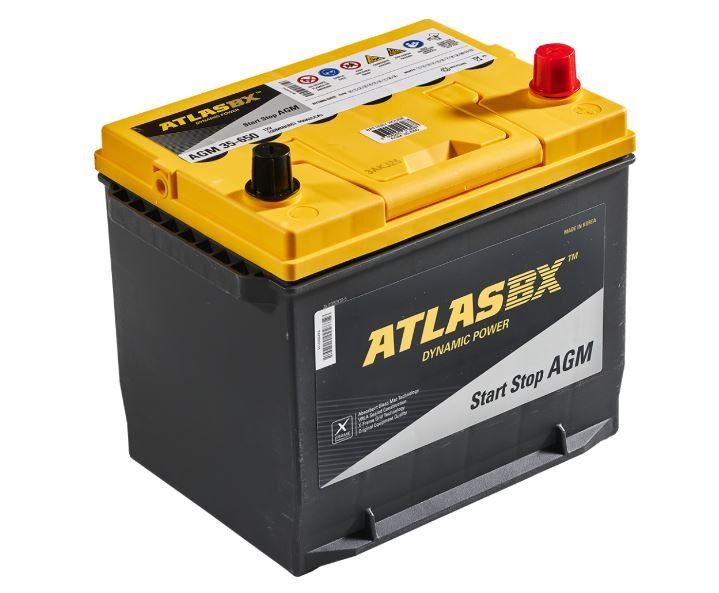 65 ATLAS AGM 35-650 ASIA ЕВРО Аккумулятор зал/зар