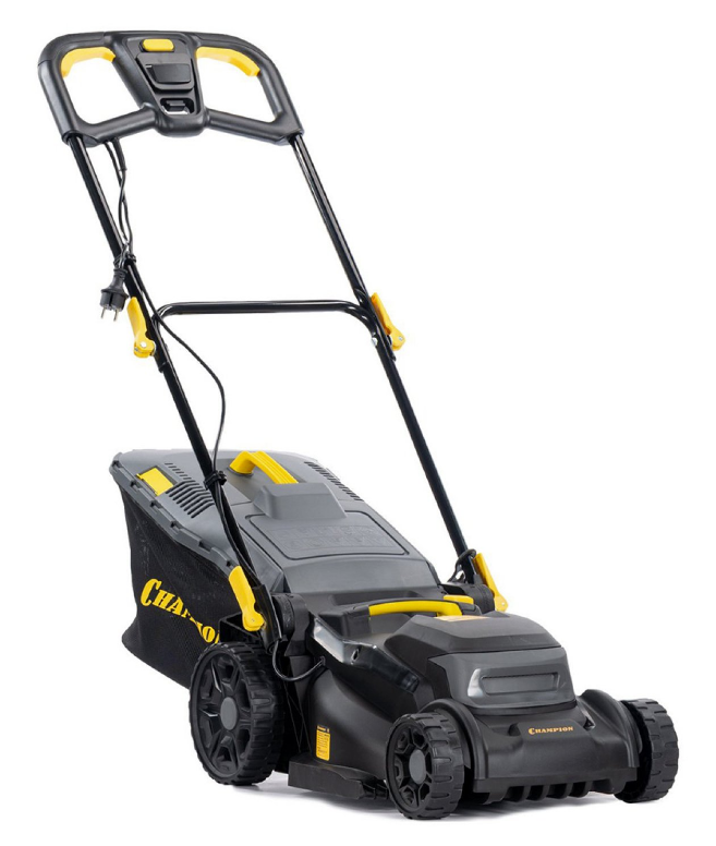 Газонокосилка электрическая CHAMPION EM3716 (1600Вт,  ширина кошения 37см,  травосборник 40л,  вес 14, 1кг)