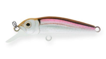 Воблер Минноу Strike Pro Midge 40,  40 мм,  2 гр,  Загл. 0, 5м.,  Нейтральный,  цвет: A53-EP Silver Smelt UV,  (EG-074SP#A53-EP)