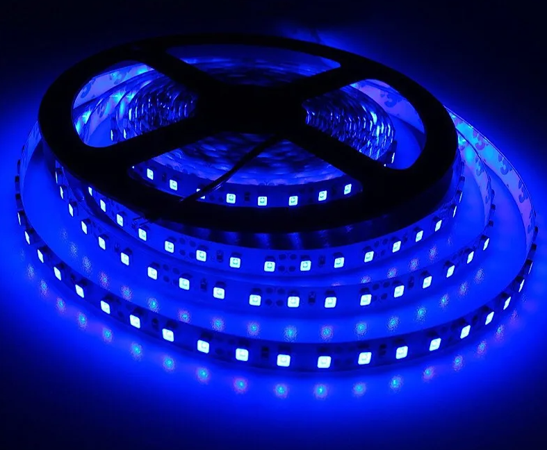 Светодиодная лента синяя (SMD5050) IP20 черная основа 12V (5м) YADA (902280)