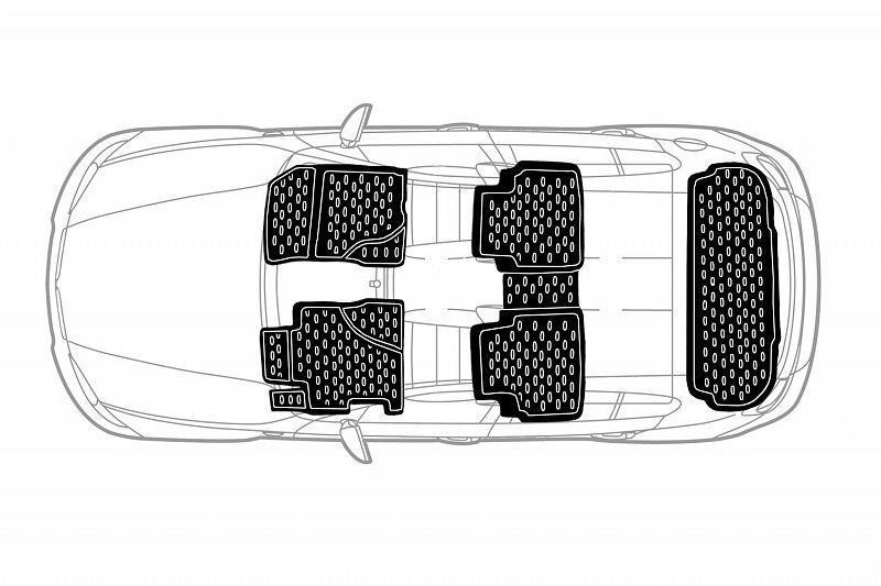 Коврик багажника ВАЗ-2191 Гранта LB (пластик)