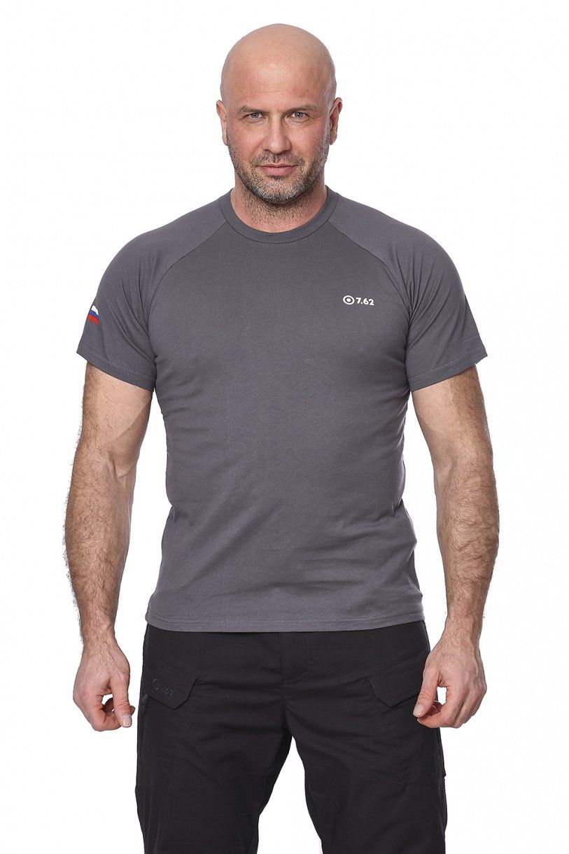 Футболка "Mini Logo T-Shirt"(Мини лого) (хлопок,  серый) 7TS-04GR (XXL/54)