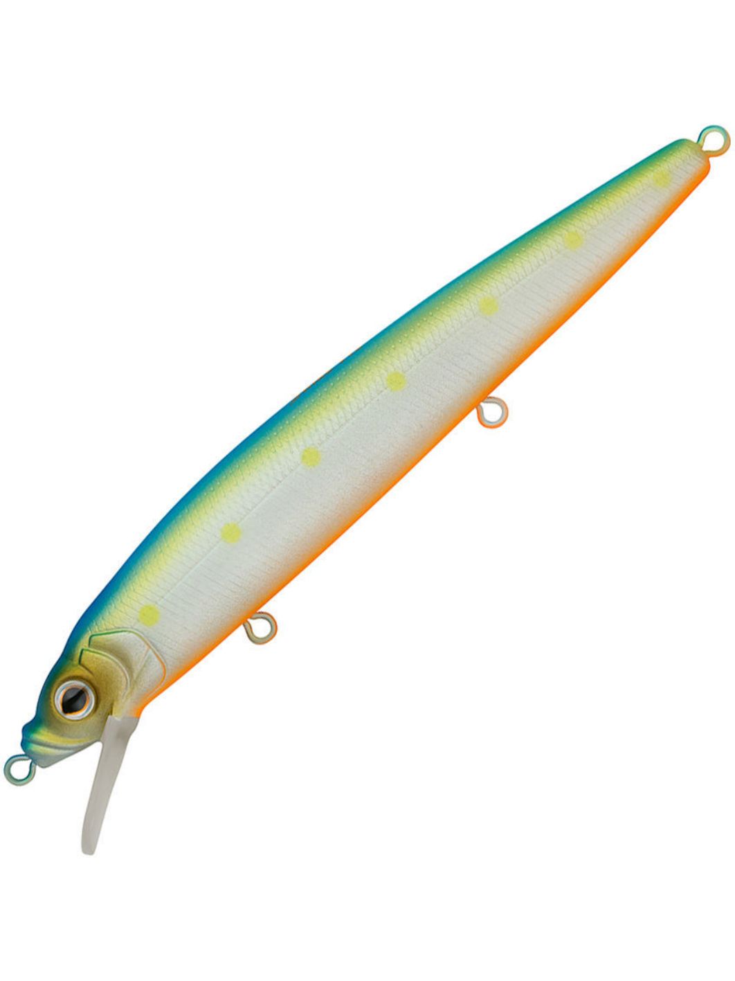 Воблер Минноу Strike Pro Alpha Minnow 115,  115 мм,  12, 5 гр,  Загл. 0, 6м.-1, 6м.,  Плавающий,  цвет: S056C Blue Mat Transparent Milk,  (EG-033F#S056C)