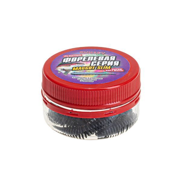 Приманка DT-MAGGOT-SLIM 70мм-5шт,  цвет (701) черный