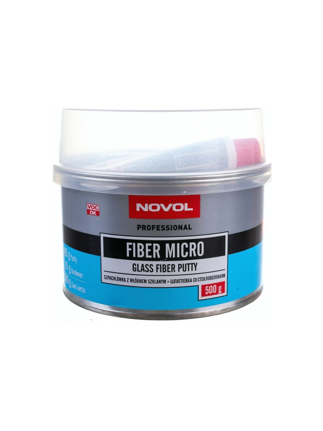 Шпатлевка NOVOL 1231 FIBER MICRO 500гр стекловолокно
