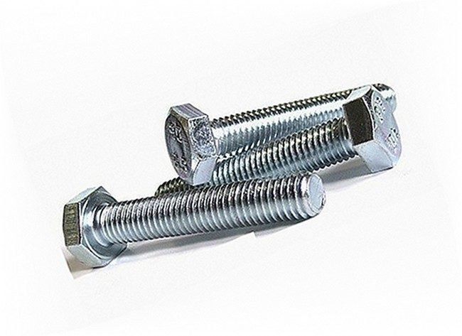 Болт /10555/ М8*45 8.8 полная резьба,  цинк DIN 933