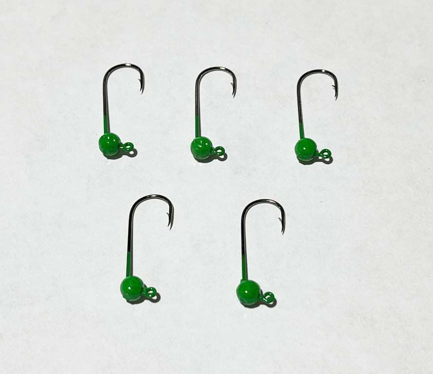 Джиг-голов.шар, зелен.фл, 1г Кр.№2 Gamakatsu 5шт/уп.