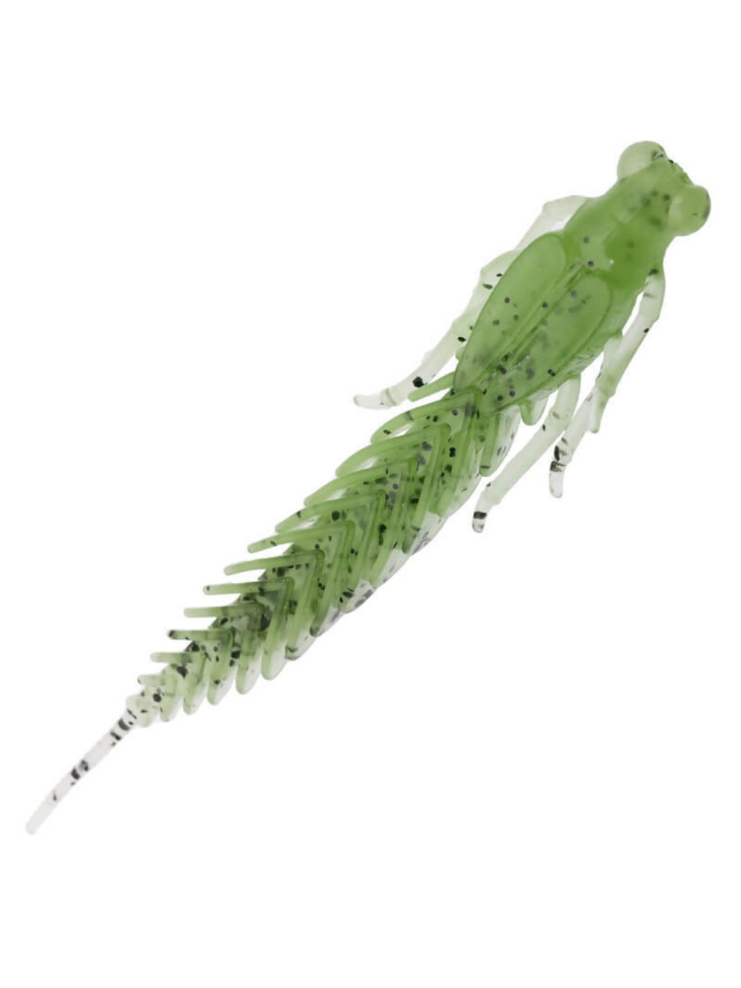 Приманка ZUB-LARVA 60мм-7шт,  (цвет 505) зеленый с блестками