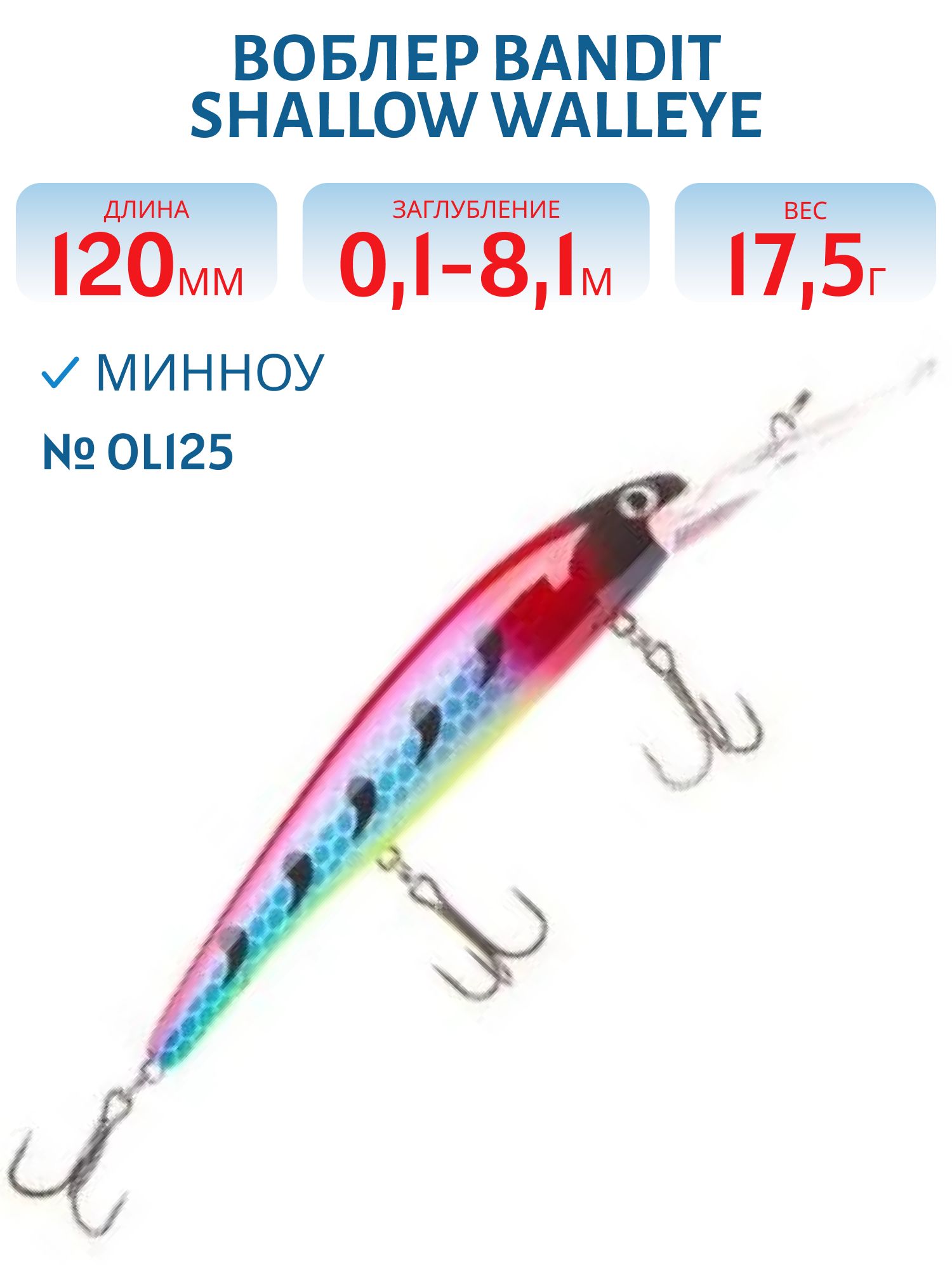 Воблер BANDIT DEEP WALLEYE OL125