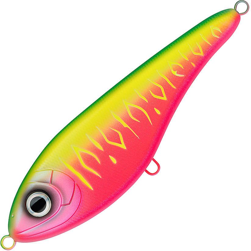 Воблер Джеркбейт Strike Pro Buster Jerk II Shallow Runner,  120 мм,  37 гр,  Загл. 0, 3м.-2, 0м.,  Медленно всплывающий,  цвет: A230S Watermelon Mat Tiger,  (EG-049#A230S)