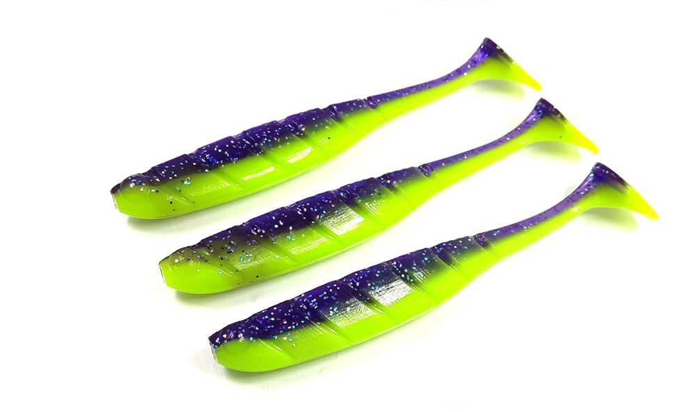 Силиконовая приманка RUMBA 8, 5"(216 мм) уп.3 шт.#036 Violet Lime