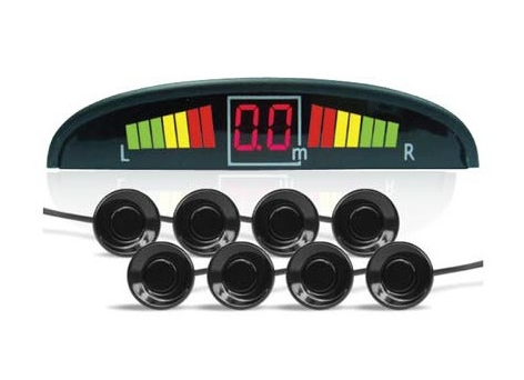 Радар парковочный AVS PS-128U (8 датчиков+коннекторы,  цветной дисплей)