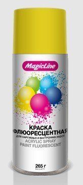 Краска MAGIC LINE FLUORO флюоресцентная желтая 265гр