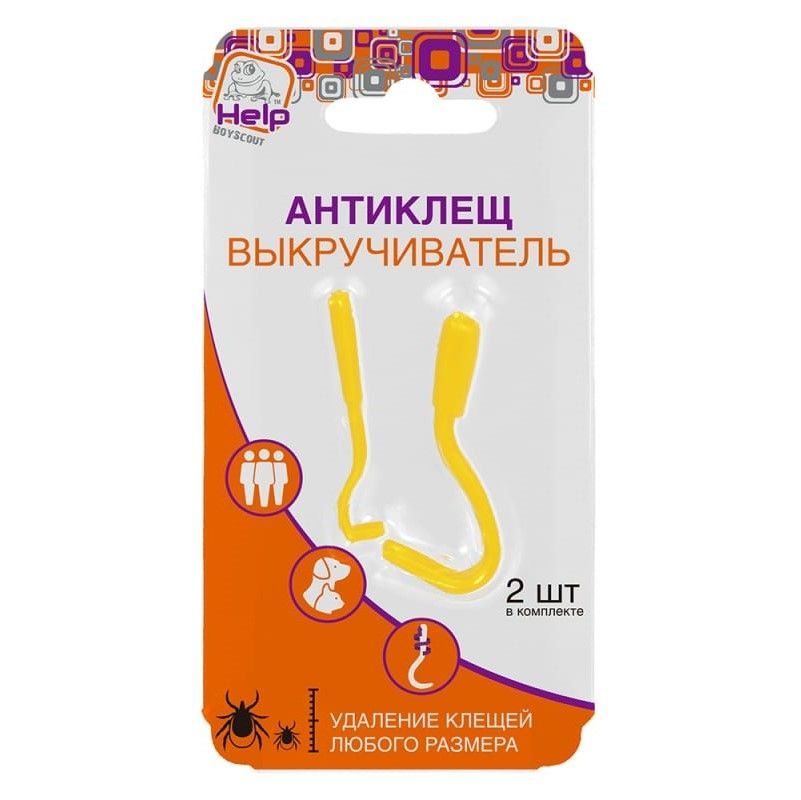 Выкручиватель клещей HELP (2 шт.) (пластик)