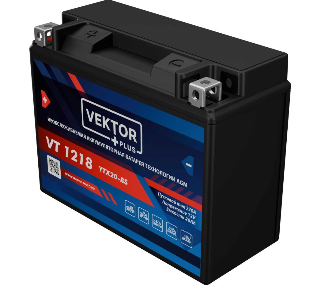 мото 12/20А VEKTOR VT 1218 Аккумулятор зал/зар.