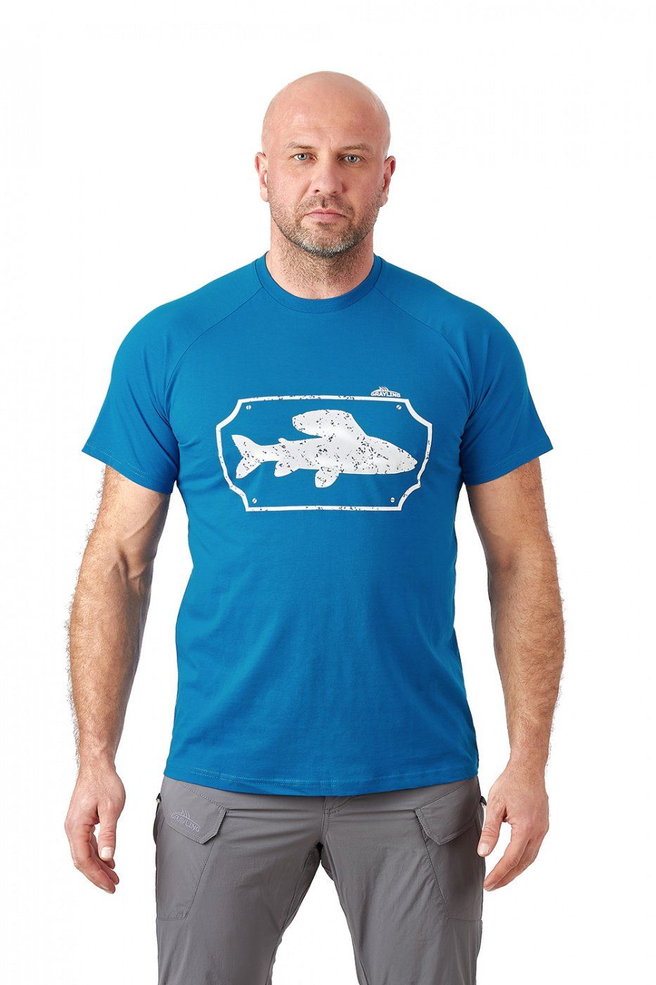 Футболка GRAYLING Siberian Silver (Сибериан Сильвер) (хлопок,  синий) (р-р XXL)