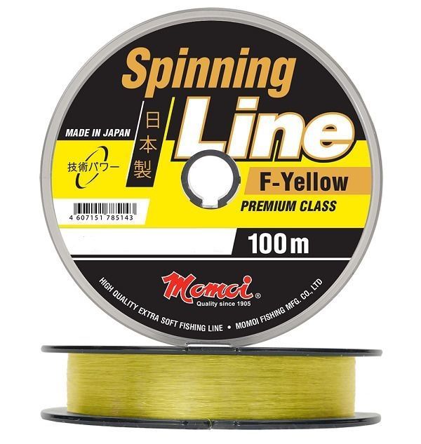 Леска Spinning Line F-Yellow 0, 33мм,  12 кг, 100 м, (шт.) флуоресцентная