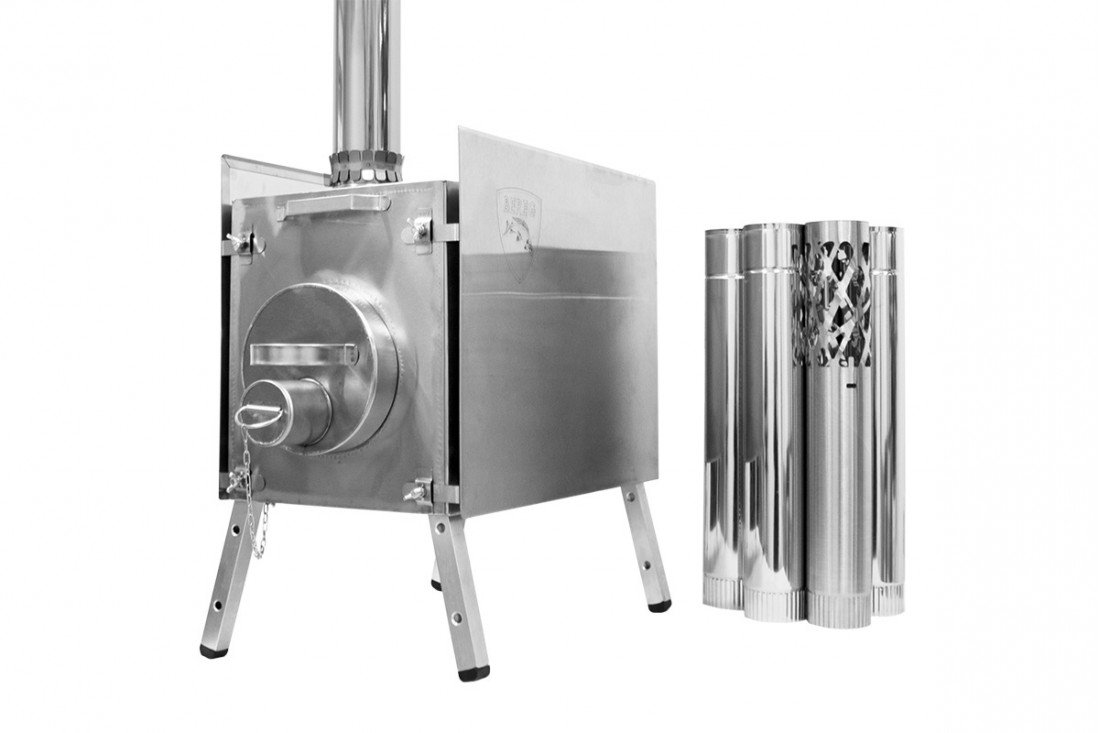 Печь Экономка большая съемные экраны Берег