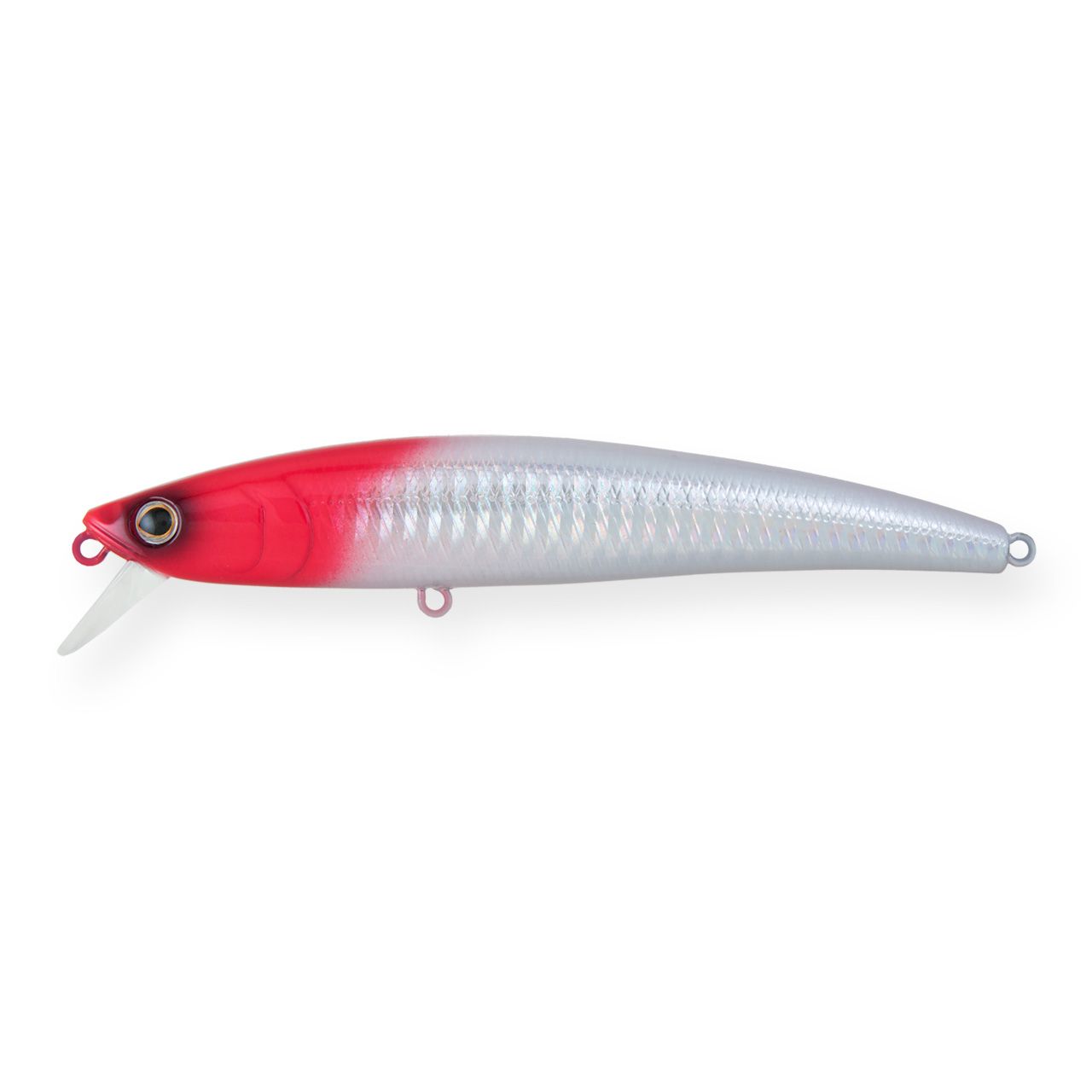 Воблер Минноу Strike Pro Arc Minnow 120SP,  12 мм,  18, 3 гр,  Загл. 0, 5м.-0, 6м.,  Нейтральный,  цвет: 022PPP-713 Redhead Silver,  (EG-136-SP#022PPP-713)