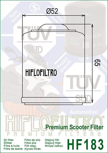 Фильтр масляный Hi-Flo HF183