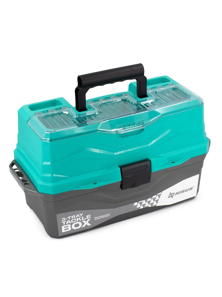 Ящик для снастей Tackle Box трехполочный NISUS бирюзовый