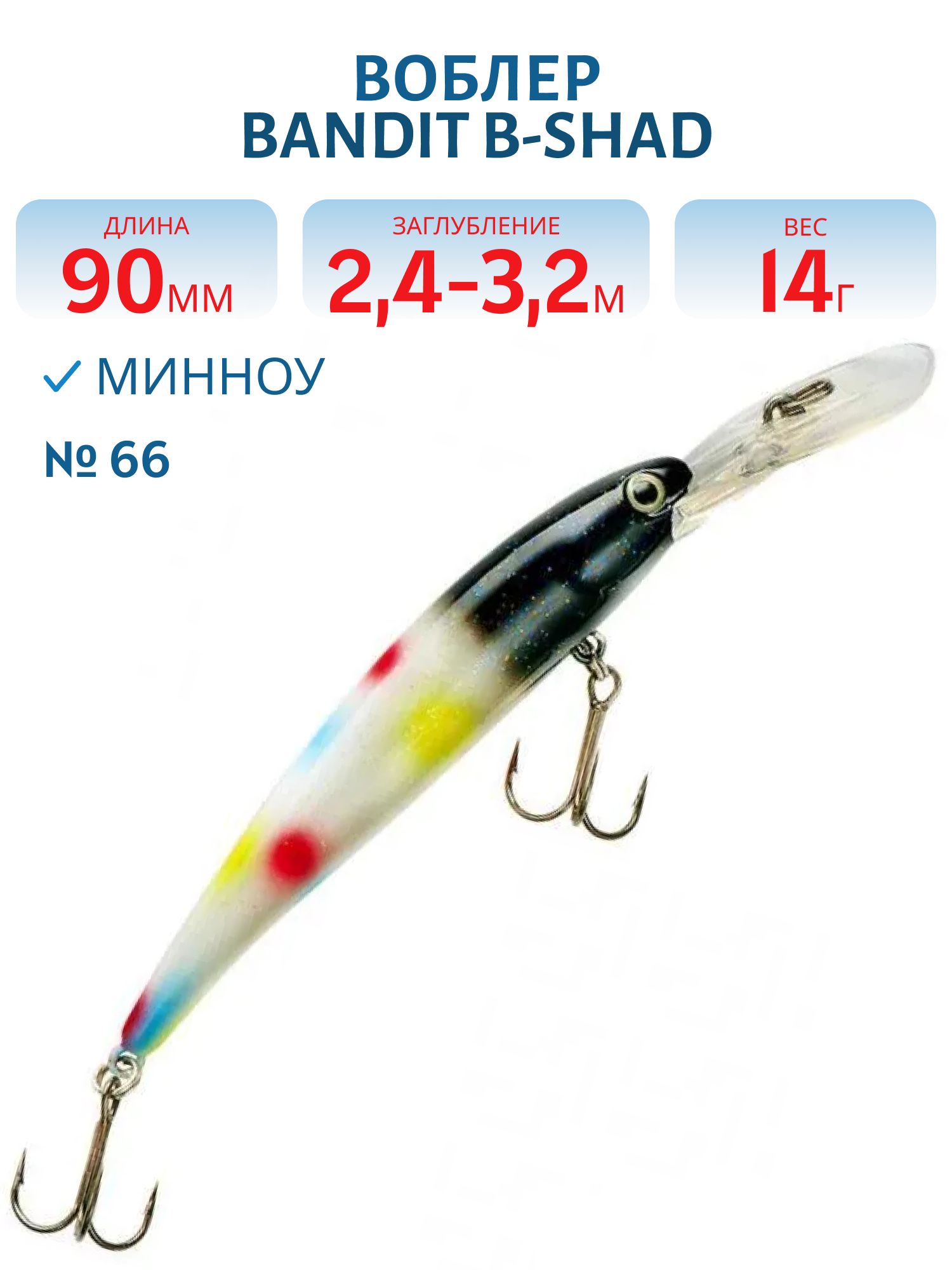 Воблер BANDIT B-SHAD 66