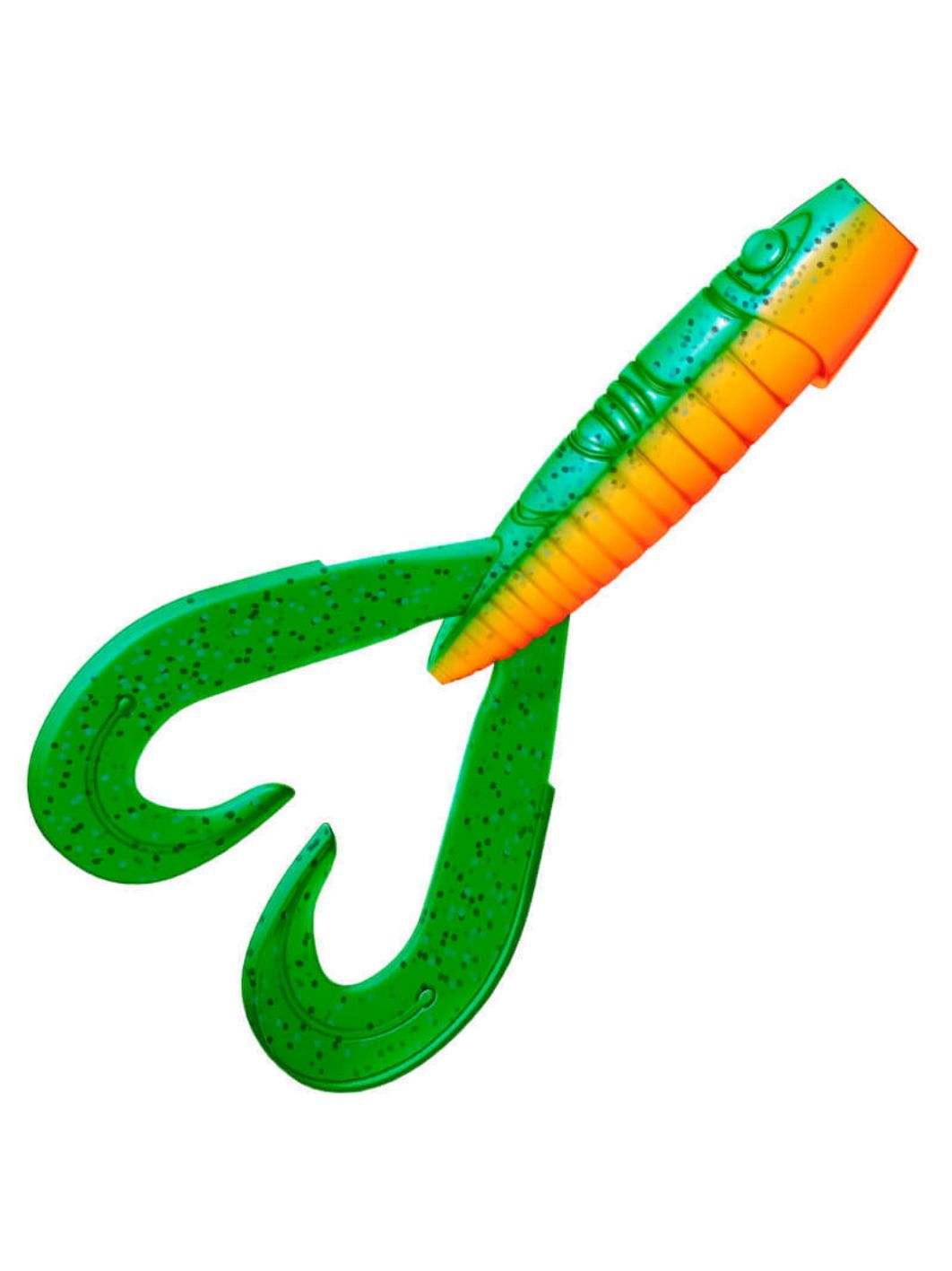 Приманка ZUB-FROGGY 181мм(7, 1")-2шт,  (цвет 022) зеленый верх - оранжевый низ