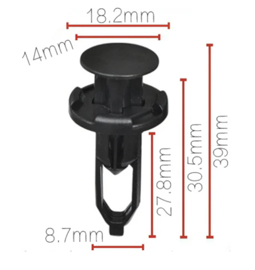Клипса //80522/ крепления бампера,  облицовки Toyota (52161-16010/52161-2001)
