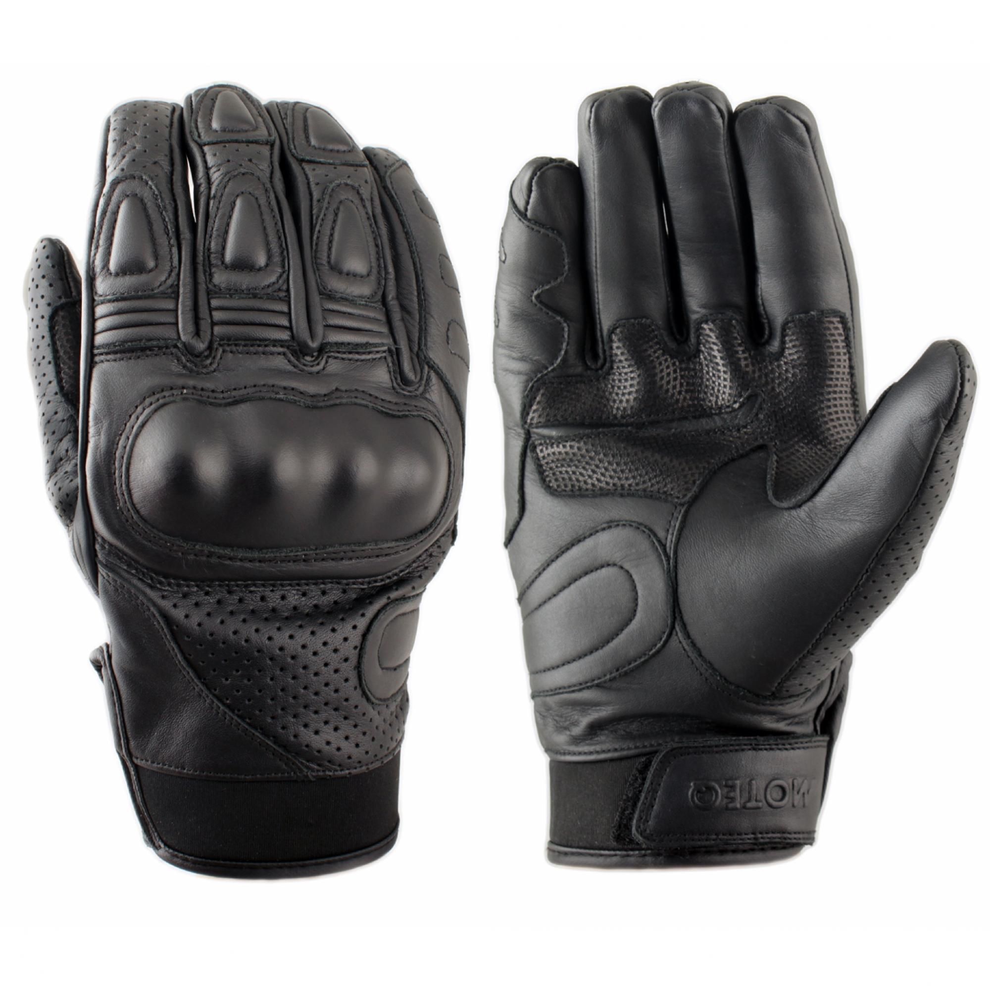 Перчатки Moteq Crossfire кожанные черные L