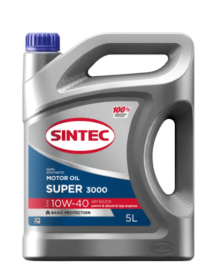 SINTEC SUPER 3000 10W40 API SG/CD 5L полусинтетическое моторное масло