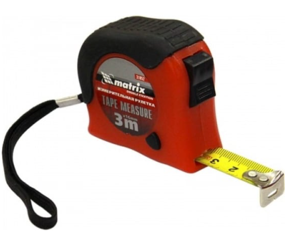 Рулетка 3м*16мм Double fixation MATRIX (31052)
