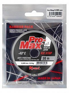 Леска Pro-Max Ice Stop 0, 117 мм,  1, 5 кг,  30 м,  прозрачная,  Barrier Pack (шт.)
