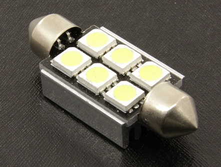 Светодиод 12V C5W (T11x39) салонный белый 6SMD LUMEN (MLD-12VC5W-1164) (1шт.)