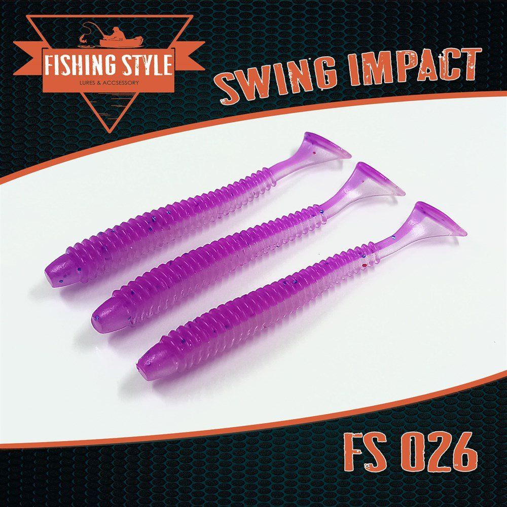 Силиконовая приманка SWING IMPACT 4"(102 мм) уп.6 шт.#026 Shiny Violet