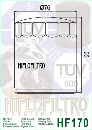 Фильтр масляный Hi-Flo HF170C хром