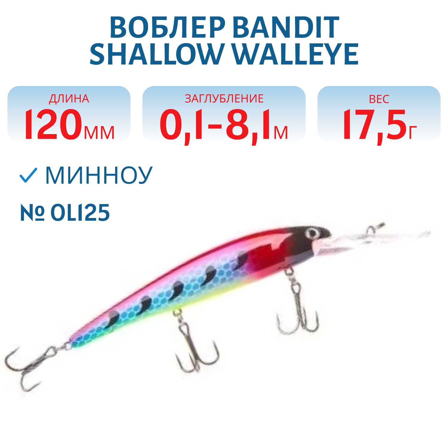 Воблер BANDIT DEEP WALLEYE OL125
