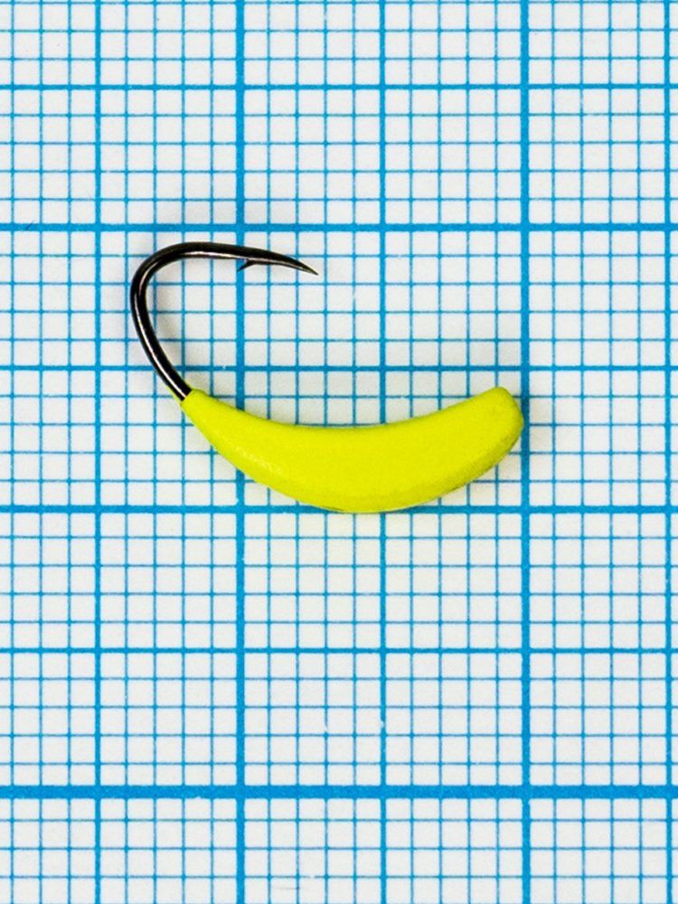 Мормышка Банан квадратный (Banana Quattro) 0, 75/8,  жёлтый Fluo +