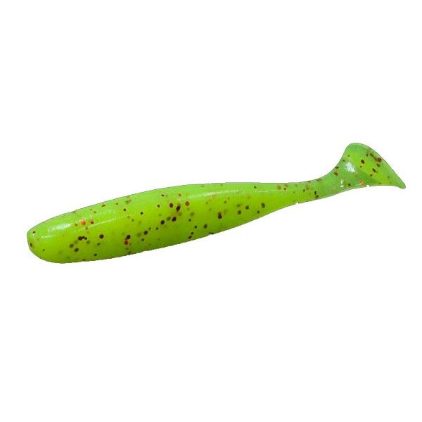 Приманка съедобная Keitech Easy Shiner 4" PAL #01 Chartreuse Red Flake