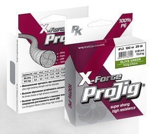Шнур ProJig X-Force 0, 14мм 9, 0 кг  150м хаки