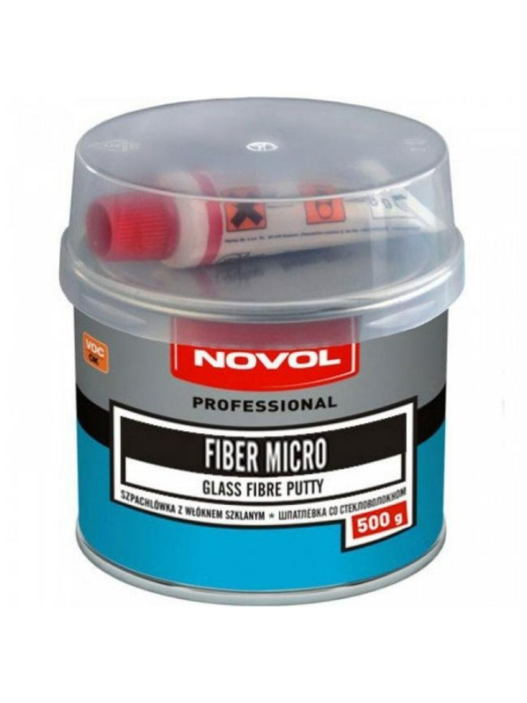 Шпатлевка NOVOL 1231 FIBER MICRO 500гр стекловолокно