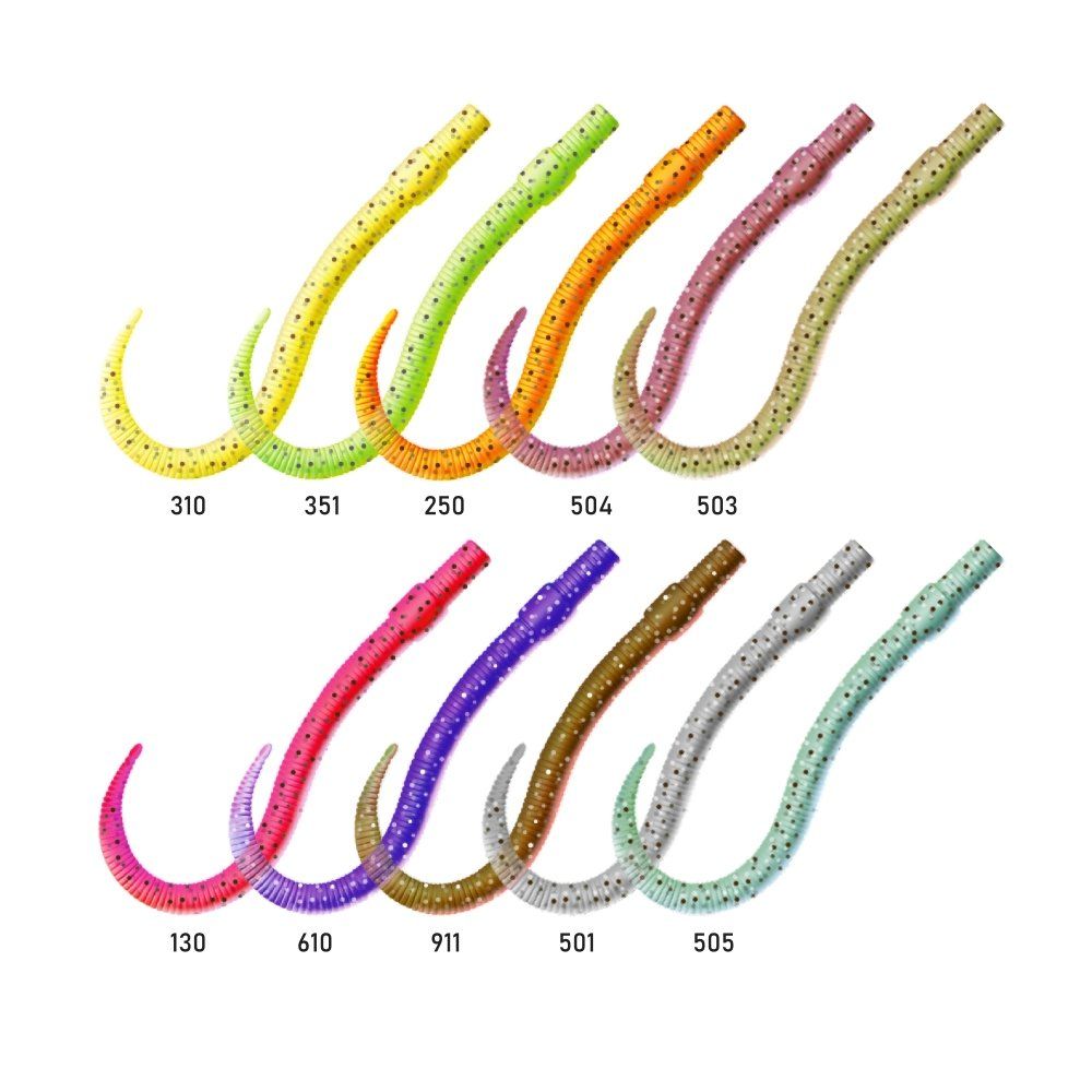 Приманка ZUB-WORM 100мм(4")-5шт,  (цвет 610) фиолетовый с блестками