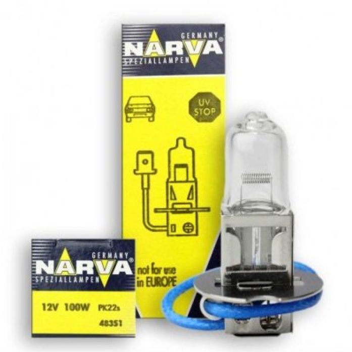Автолампа галогеновая Н3 12V-100 NARVA RALLY (48351) (1шт.)